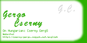 gergo cserny business card